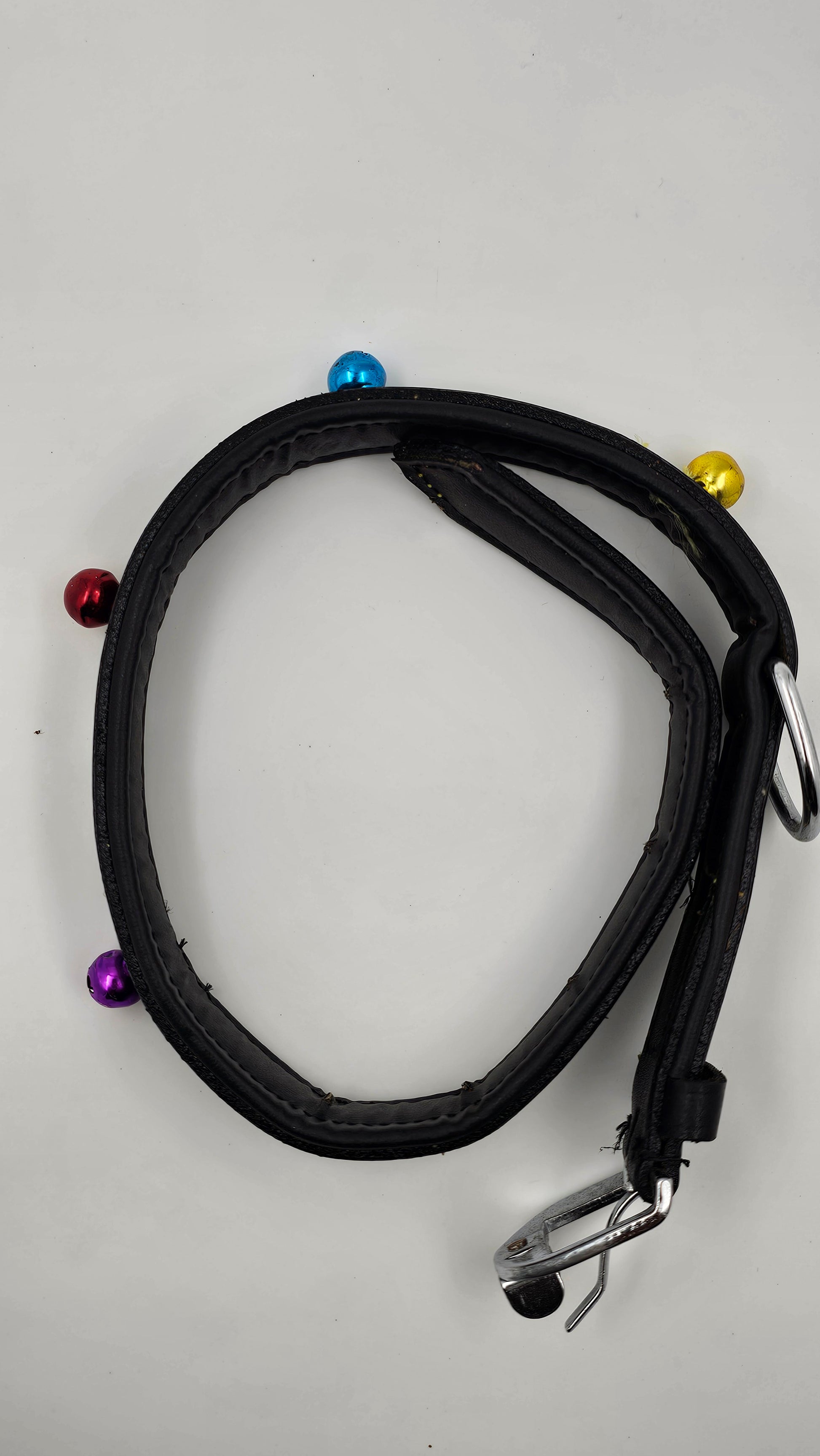 Premium Leather Pet Collar with Bells – Adjustable & Durable