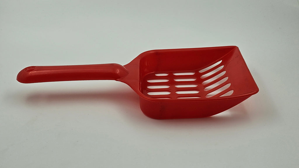 Red Plastic Cat Litter Scoop