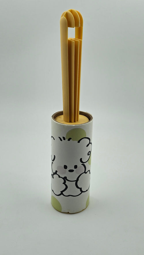 Cute Cartoon Lint Roller with Handle – Refill Pack (Set of 3)