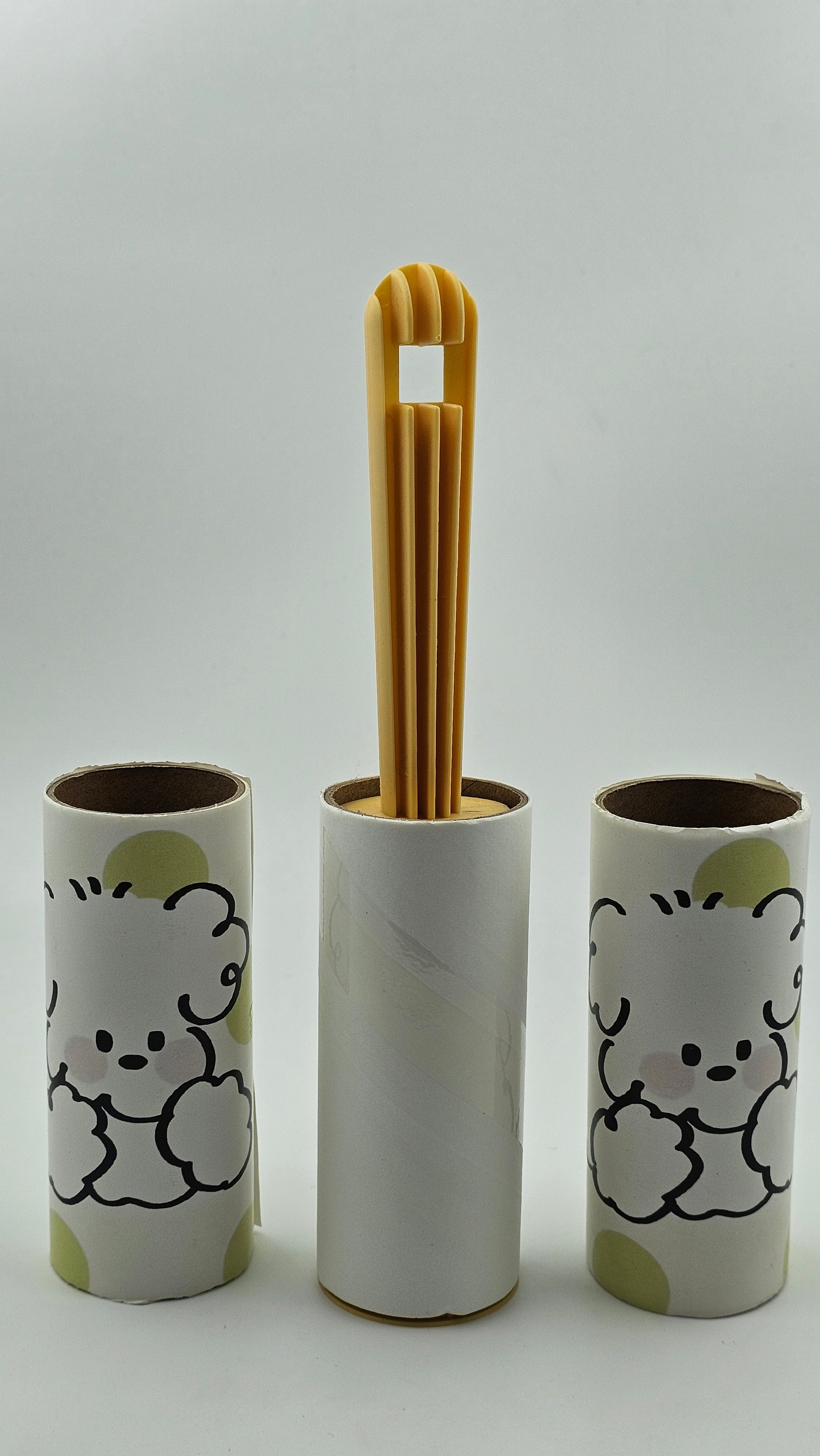 Cute Cartoon Lint Roller with Handle – Refill Pack (Set of 3)