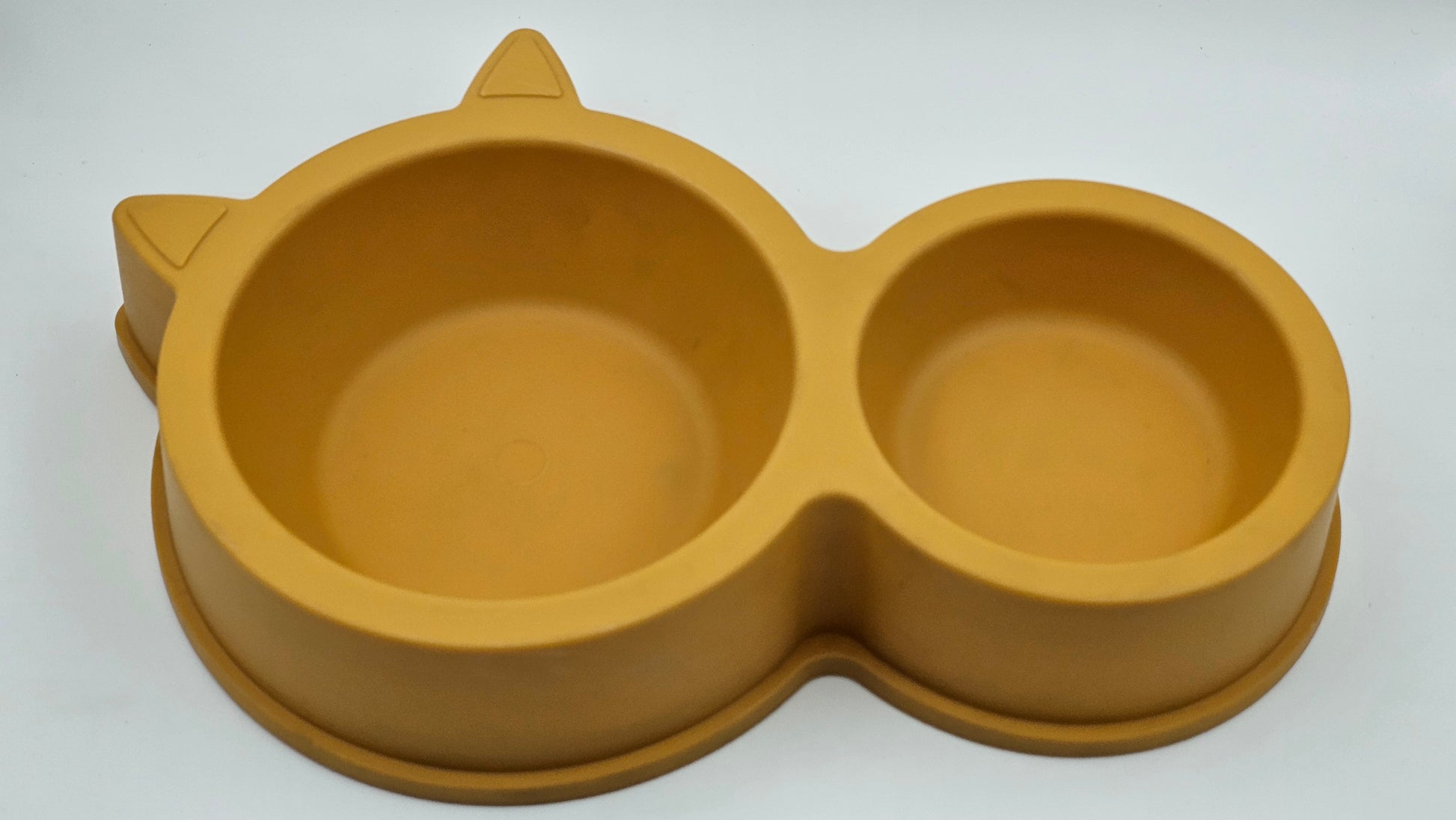 Cute Cat-Ear Dual Pet Bowl – Food & Water Feeder for Cats and Small Dogs
