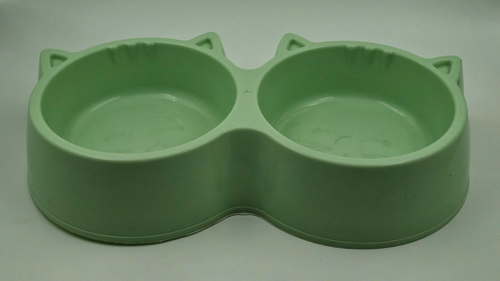 Cute Dual Cat Bowl – Small | Food & Water Feeder for Pets